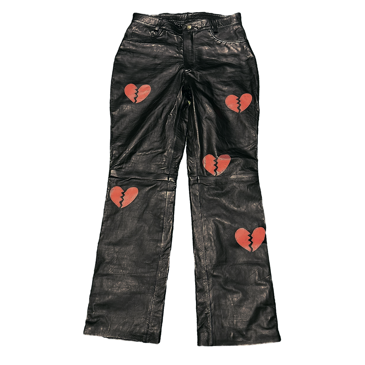 LoveFades Heart Gallery Leather Pants