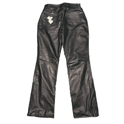 LoveFades Heart Gallery Leather Pants